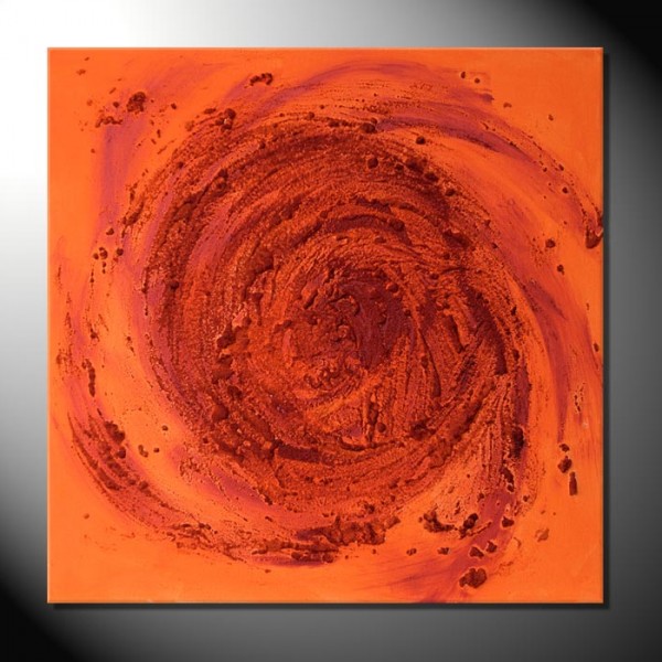 „Orange Twister“-80 x 80 bis 100 x 100-Abstrakte Bilder