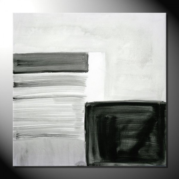 „Black“ & White II“ 80 x 80 cm-Abstrakte Bilder