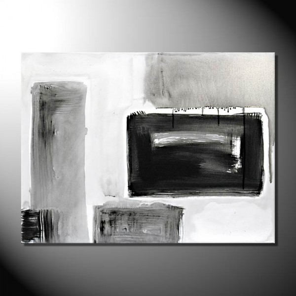 „Black“ & White I“ 60 x 80 cm-Abstrakte Bilder