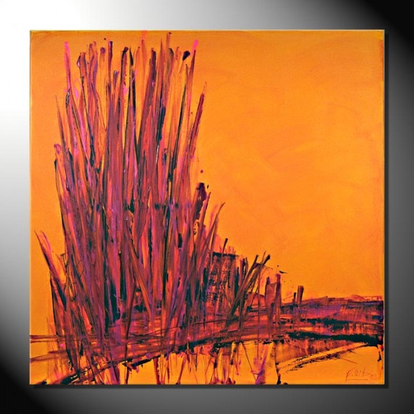 „Orange“-80  x 80 cm-Abstrakte Blder